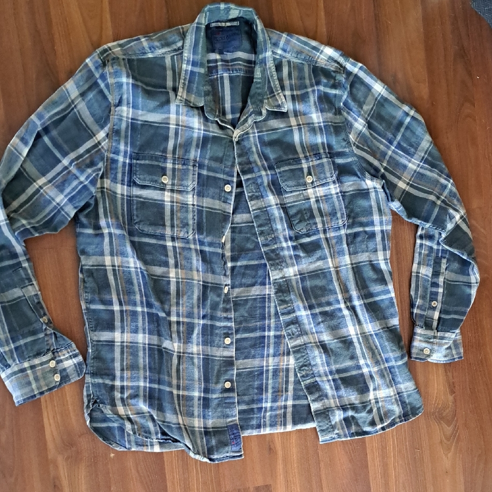 Lucky Brand Indigo Plaid Shirt